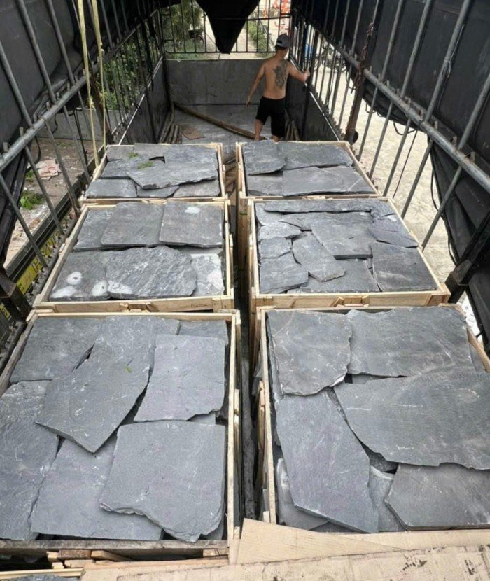 Đá rối đen (lát sân - ốp tường)
